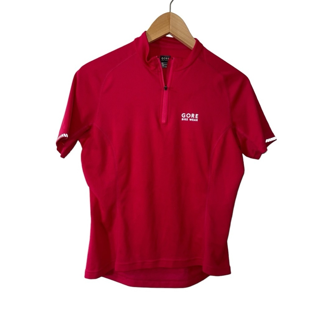 Gore Bike Wear Pink Short Sleeve Full Zip Cycling‎ Jersey Size L